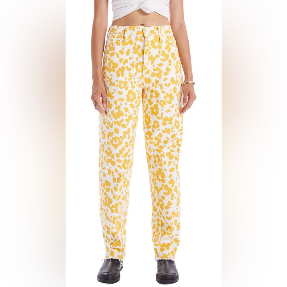 MOTHER The Curbside Heel Fray Straight Leg Jeans